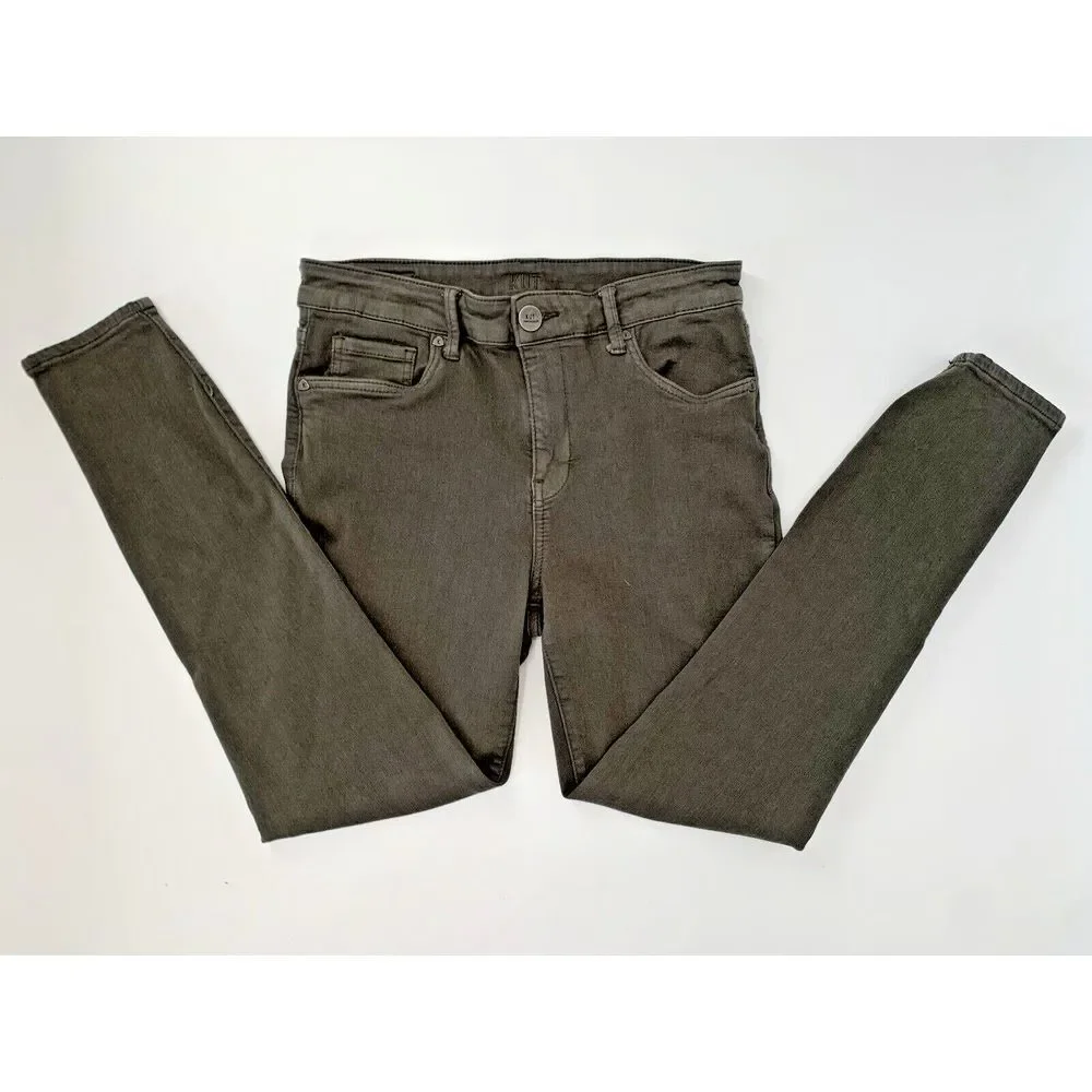 KUT From The Kloth Army Green High Rise Ankle Skinny Stretch Womens Jeans Size 6